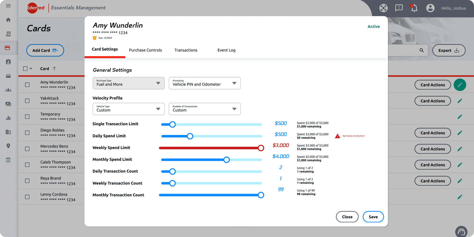 Real-time spend controls