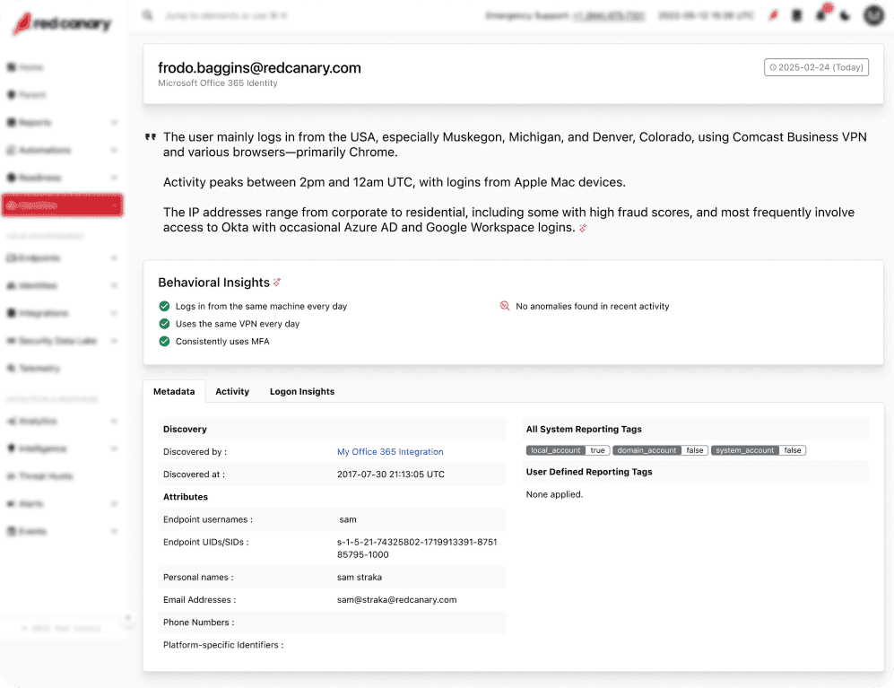 Reimagining identity profiles with AI-driven insights — problem overview